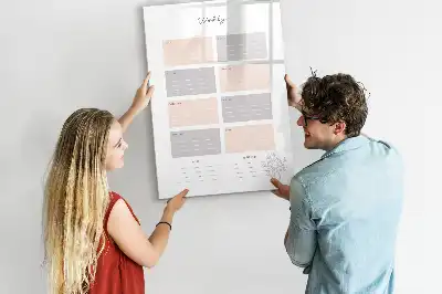 Magnetic writing board weekly planner