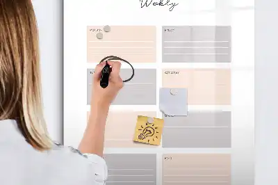 Magnetic writing board weekly planner