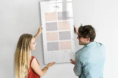 Magnetic writing board weekly planner