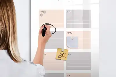 Magnetic writing board weekly planner