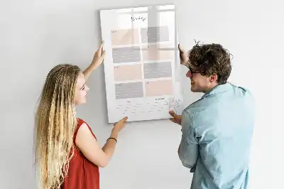 Magnetic writing board weekly planner