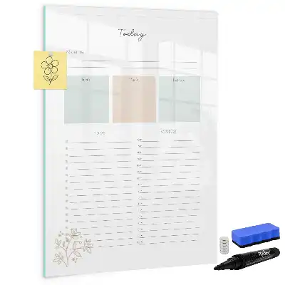 Magnetic erase board daily planner