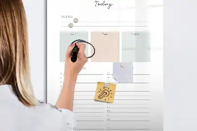 Magnetic erase board daily planner