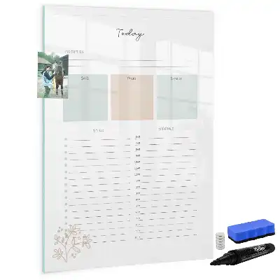 Magnetic erase board daily planner