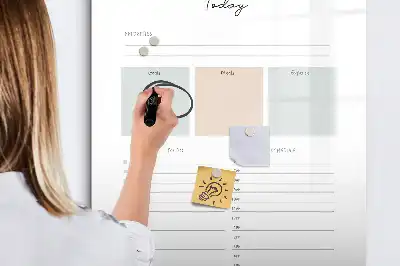 Magnetic erase board daily planner