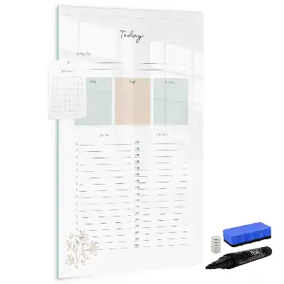 Magnetic erase board daily planner