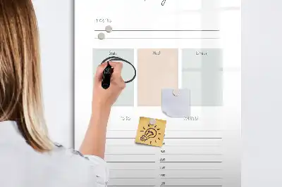 Magnetic erase board daily planner