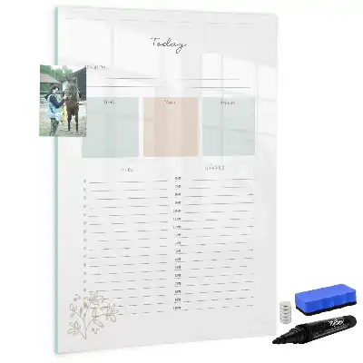 Magnetic erase board daily planner