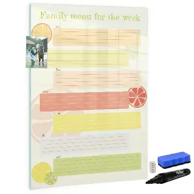 Magnetic writing board menu planner