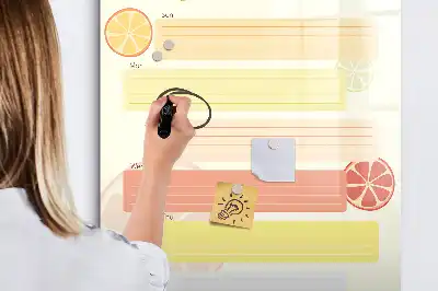 Magnetic writing board menu planner