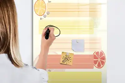 Magnetic writing board menu planner