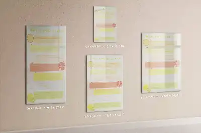 Magnetic writing board menu planner