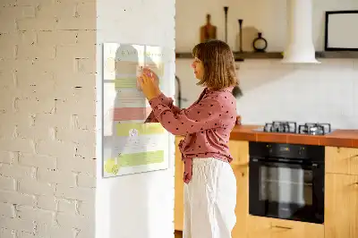 Magnetic writing board menu planner