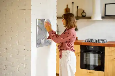 Magnetic dry erase board with decorative marble frame