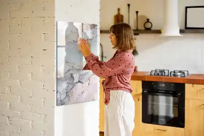 Magnetic writing board marble finish