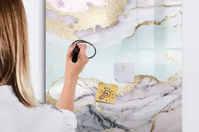 Magnetic writing board marble finish