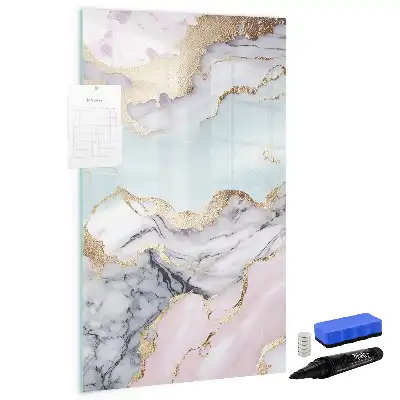 Magnetic writing board marble finish