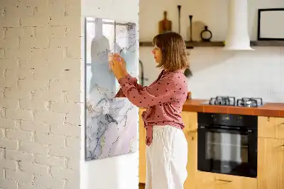 Magnetic writing board marble finish