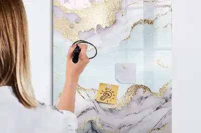 Magnetic writing board marble finish