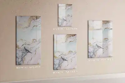 Magnetic writing board marble finish