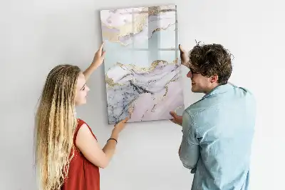 Magnetic writing board marble finish
