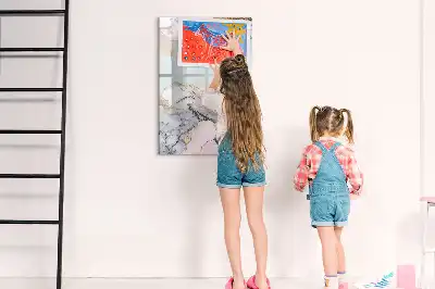Magnetic writing board marble finish