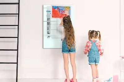 Magnetic dry erase board financial planner