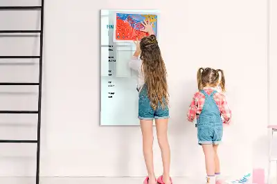 Magnetic dry erase board financial planner