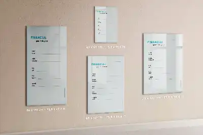 Magnetic dry erase board financial planner