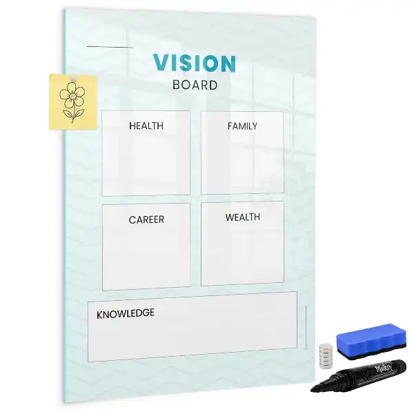 Magnetic writing board health planner