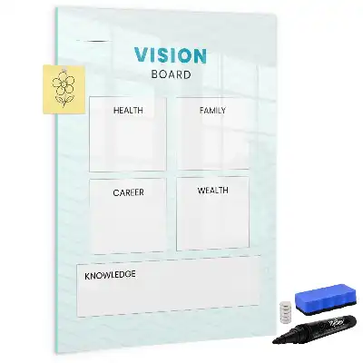 Magnetic writing board health planner