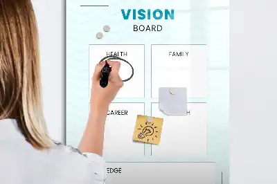 Magnetic writing board health planner