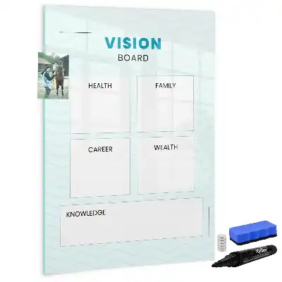 Magnetic writing board health planner