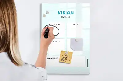 Magnetic writing board health planner