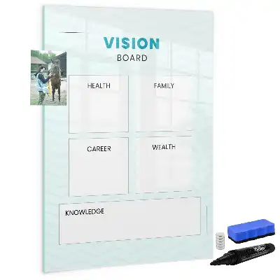 Magnetic writing board health planner