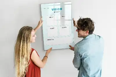 Magnetic writing board health planner