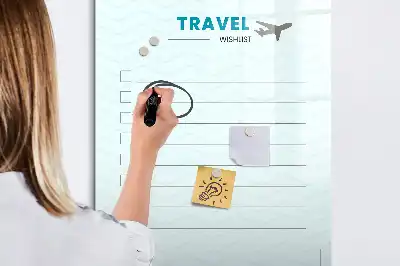 Magnetic dry erase board travel planner