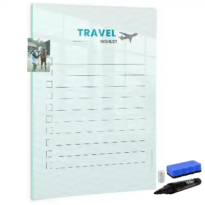 Magnetic dry erase board travel planner