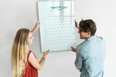 Magnetic dry erase board travel planner