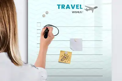 Magnetic dry erase board travel planner