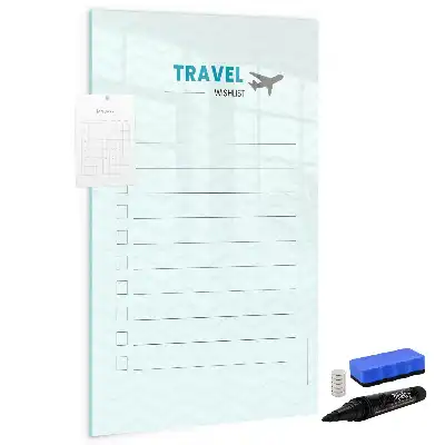 Magnetic dry erase board travel planner