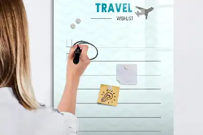 Magnetic dry erase board travel planner