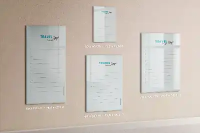 Magnetic dry erase board travel planner