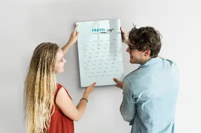 Magnetic dry erase board travel planner
