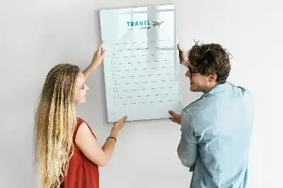 Magnetic dry erase board travel planner