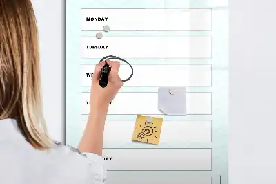 Magnetic writing board weekly planner