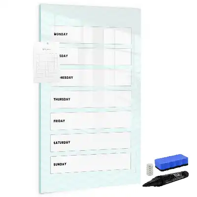 Magnetic writing board weekly planner