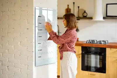 Magnetic writing board weekly planner