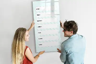 Magnetic writing board weekly planner