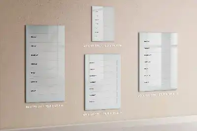 Magnetic writing board weekly planner
